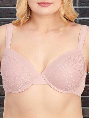NWT Vince Camuto T-Shirt Bra 38C Full Figure Coverage Logo Pink Lined VC051281X